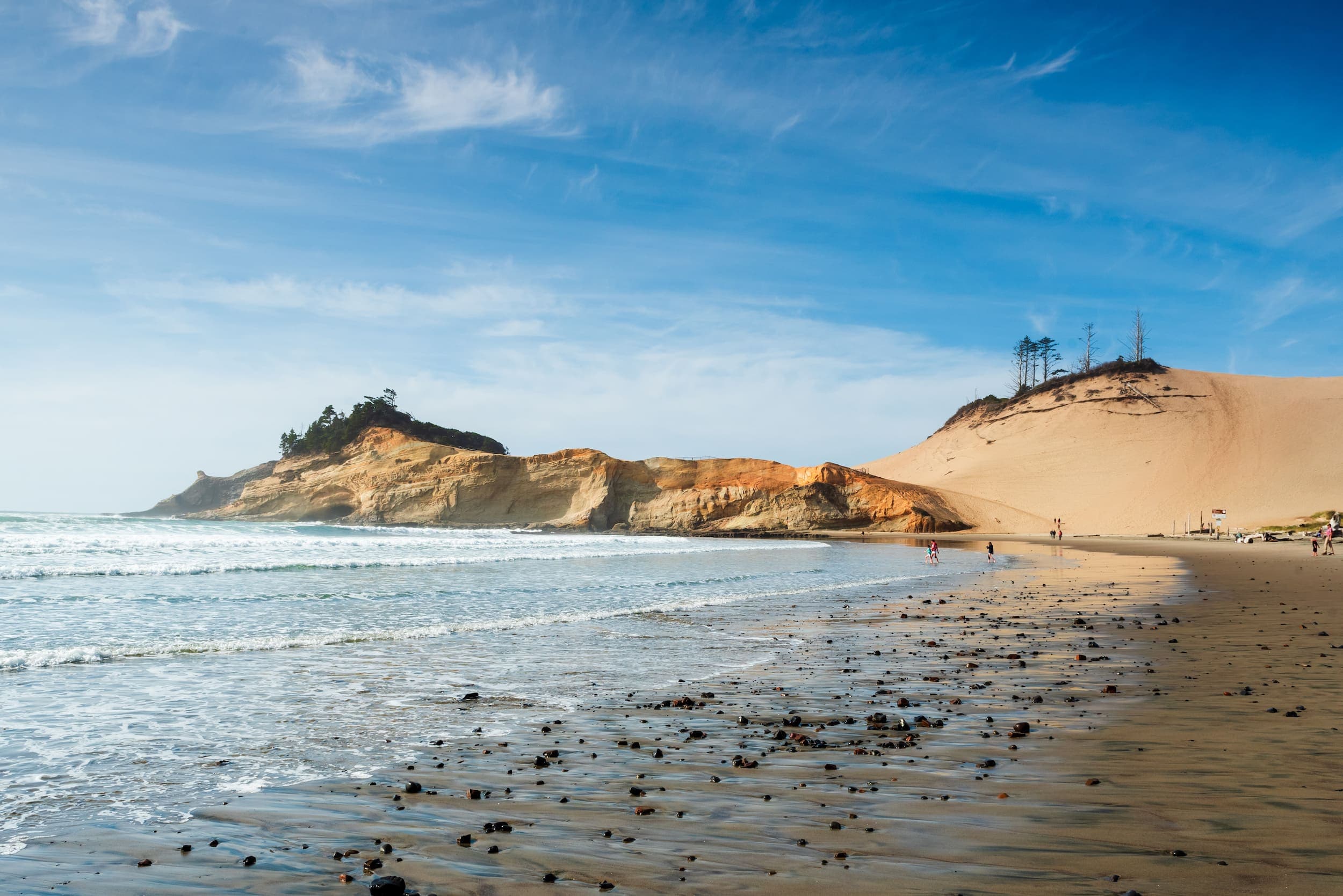 The beach and sand dunes at Cape Kiwanda