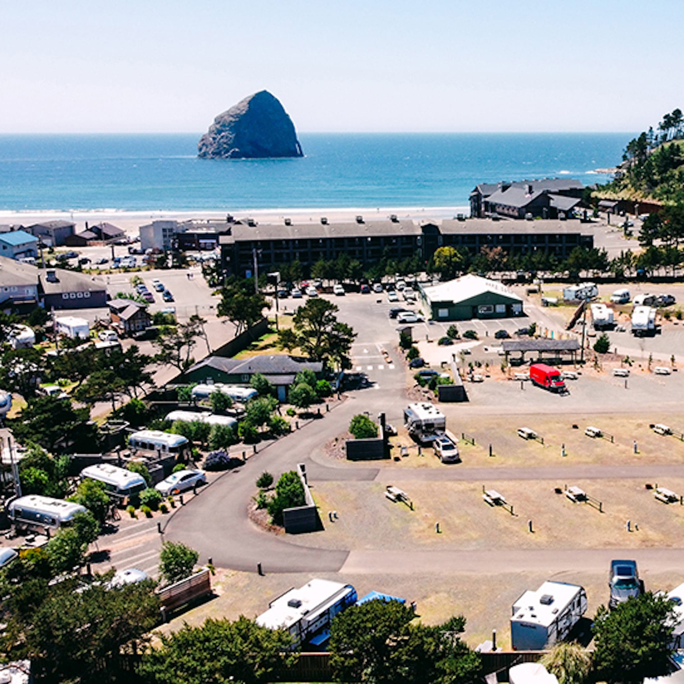Aerial view of Hart's Camp, Pacific City, OR