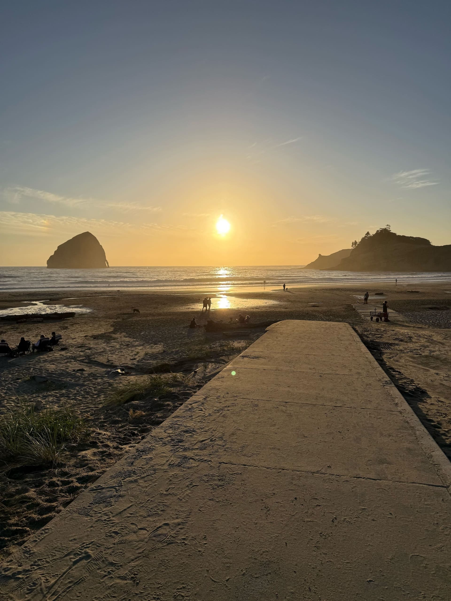 A sandy cement path to the beach at Cape Kiwanada